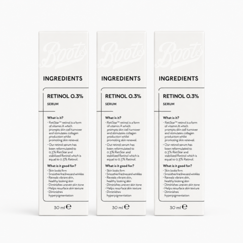 Boots Ingredients Retinol 0.3% Serum – Anti-Aging & Skin Renewal Serum (30ml)