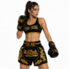 muai thai shorts (3) Black & Gold Muay Thai Shorts