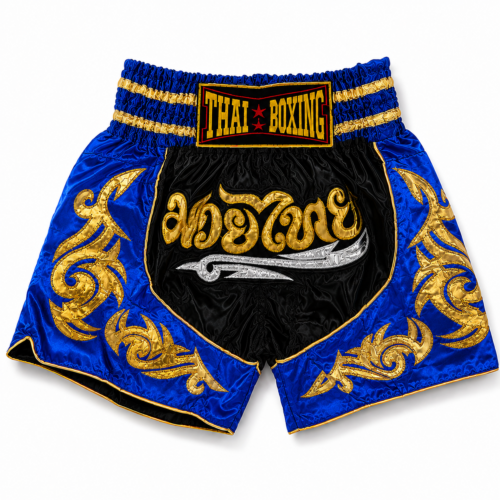 muai thai shorts (5) Royal Blue & Black Muay Thai Shorts